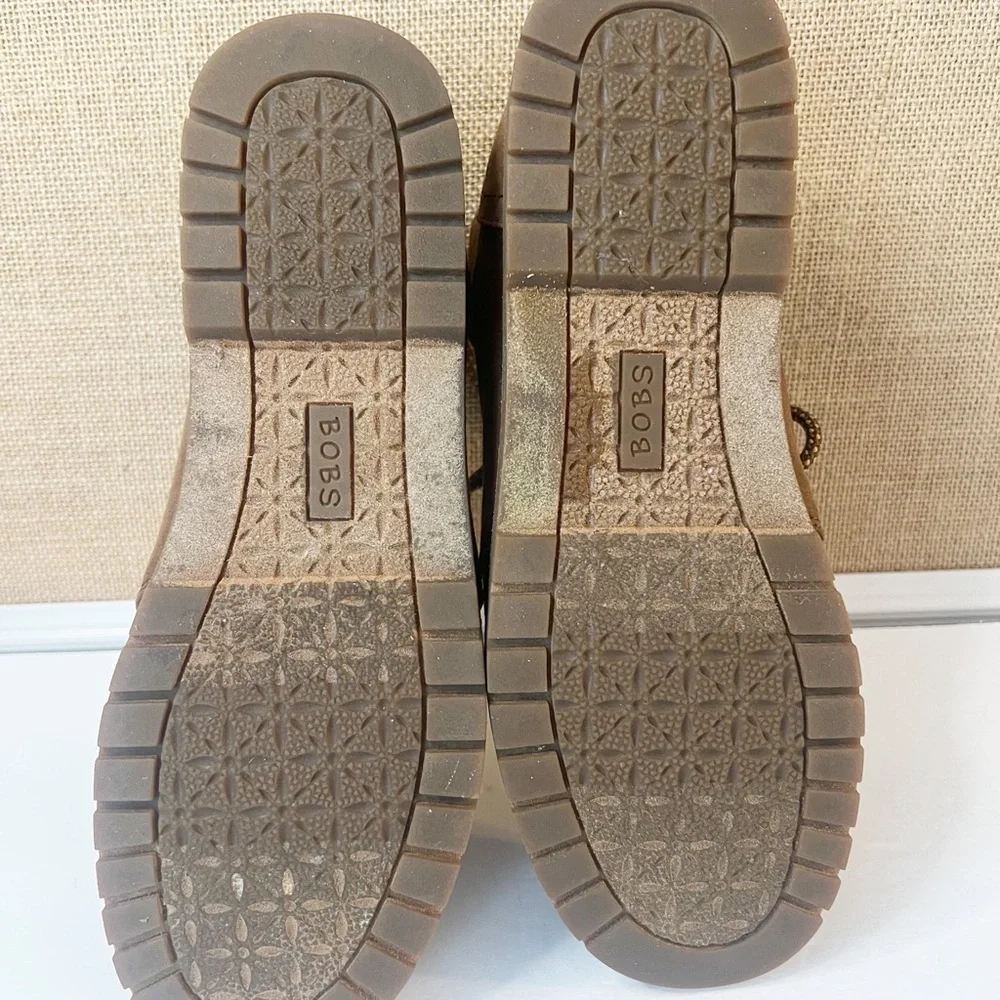 Bobs By Skechers Chukka Boots Woman’s Size W 7.5 Brown - Picture 7 of 9